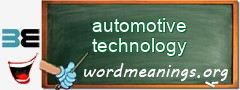 WordMeaning blackboard for automotive technology